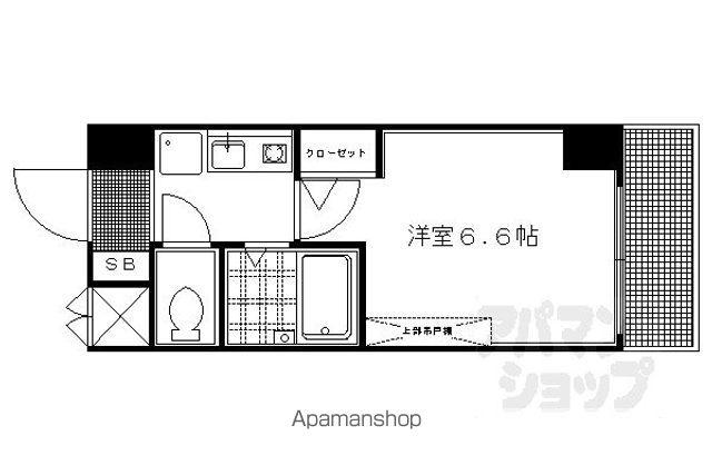 ラナップスクエア京都北野(1K/7階)の間取り写真