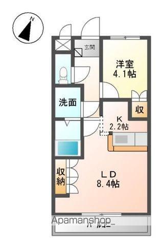 COMFORCE 橋本(1LDK/1階)の間取り写真
