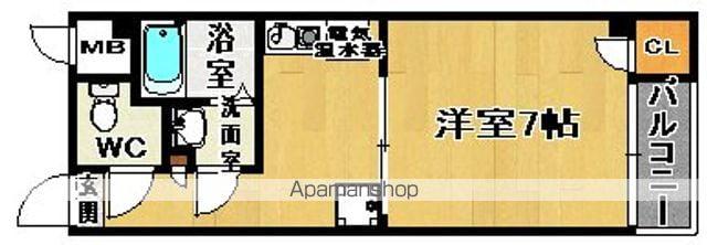 ブレスコート新金岡(1K/2階)の間取り写真