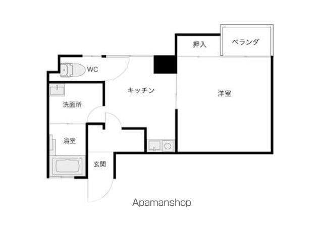 シャトル三社(1K/2階)の間取り写真
