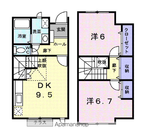 メゾン・サファイア2(2DK/1階)の間取り写真