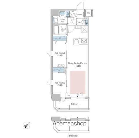 アーバネックス早稲田(2LDK/8階)の間取り写真