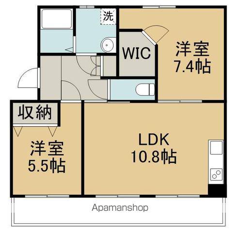 KS宮千代Ⅱ(2LDK/1階)の間取り写真