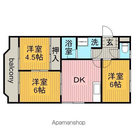 メゾン下山(3DK/1階)の間取り写真