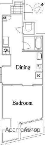 メインステージ入谷(1K/2階)の間取り写真