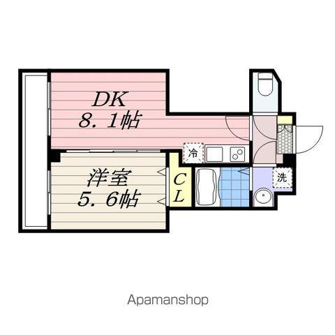 アリエス千葉公園(1DK/3階)の間取り写真