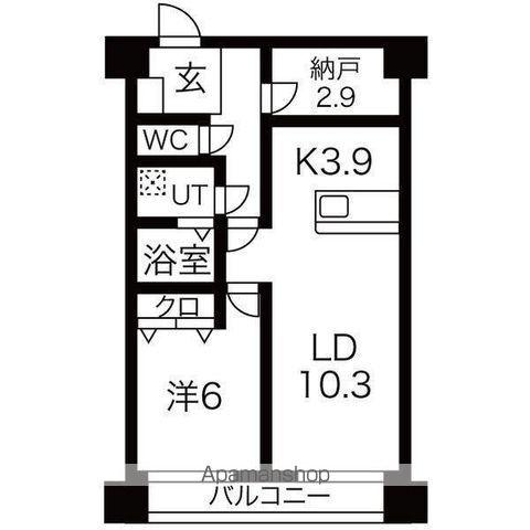音羽本郷ビル(1LDK/2階)の間取り写真