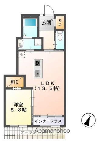 東海道本線 天竜川駅 徒歩27分 2階建 築10年(1LDK/1階)の間取り写真