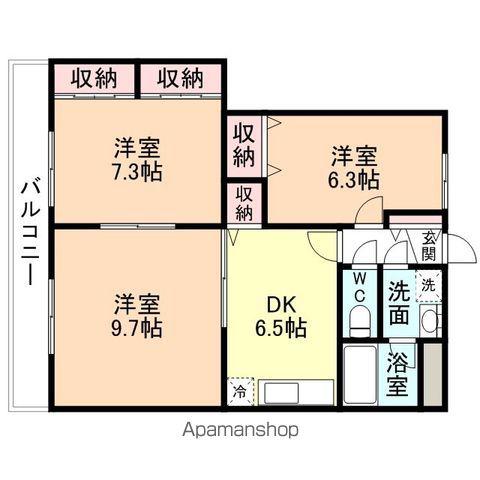 リーテハイム(3DK/2階)の間取り写真