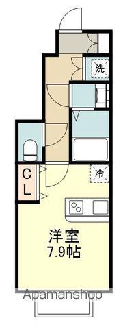 FORIA旭ヶ丘フィオーレ(ワンルーム/1階)の間取り写真