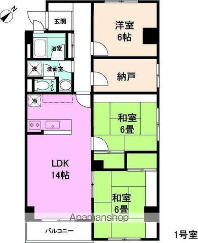 ダイアナ南幌ヒルズ壱番館(3LDK/3階)の間取り写真