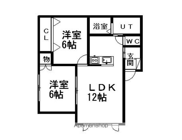 サイヴィレッジ(2LDK/1階)の間取り写真