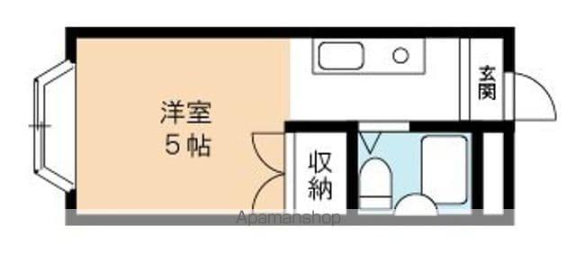 グリーンハイツ(ワンルーム/2階)の間取り写真