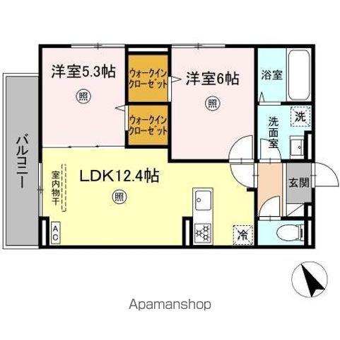 D-ROOM平田台(2LDK/2階)の間取り写真