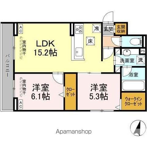 ドルチェ(2LDK/1階)の間取り写真