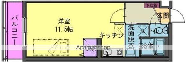シャルマン(ワンルーム/2階)の間取り写真