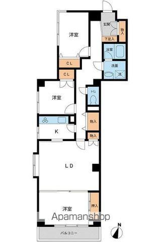 TQレジデンス柏(3LDK/3階)の間取り写真