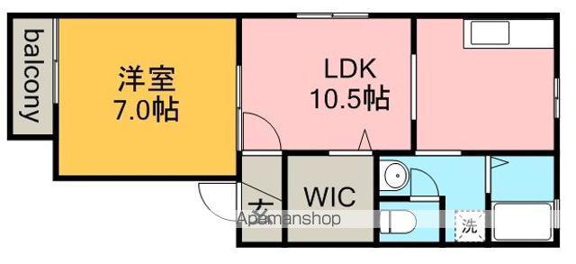 フロンティア大手(1LDK/2階)の間取り写真