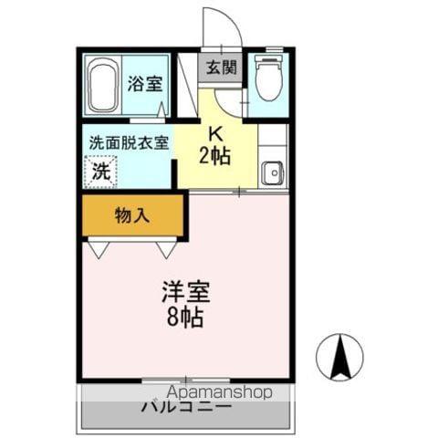 コーポMⅡ(1K/1階)の間取り写真