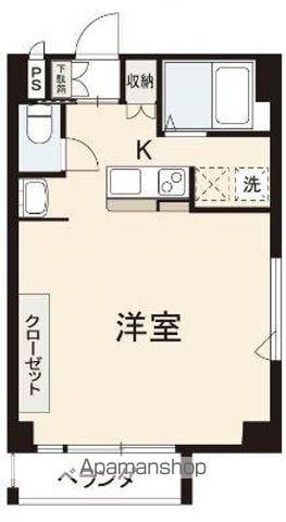 富士ヒルズ(1K/4階)の間取り写真