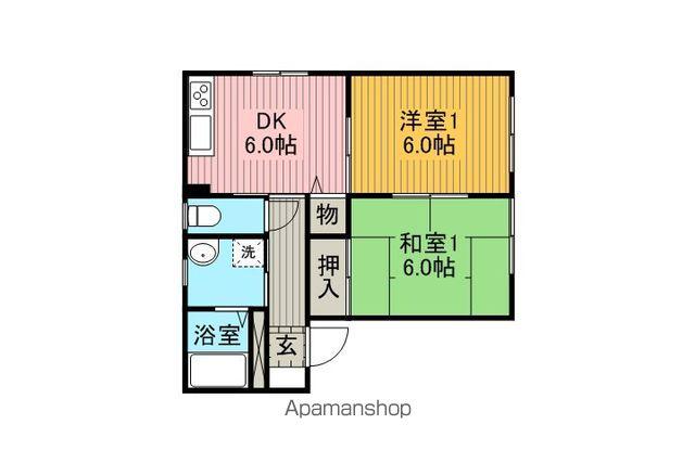 グランシードTM(2DK/1階)の間取り写真
