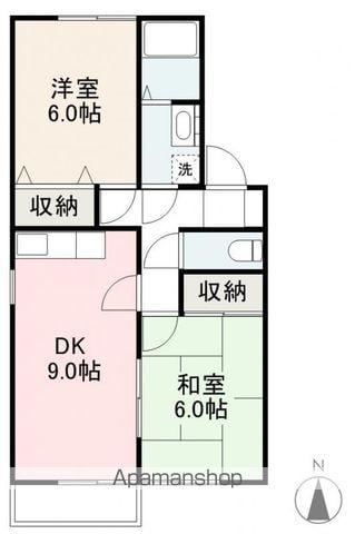 センチュリー香西A棟(2DK/1階)の間取り写真