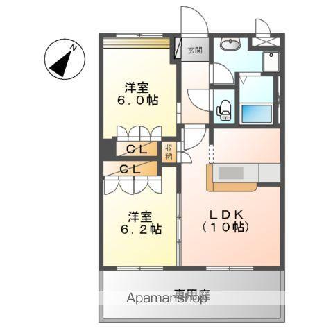 メゾン赤熊(2LDK/1階)の間取り写真