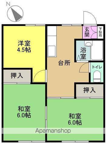 かもめハイツ(3DK/1階)の間取り写真