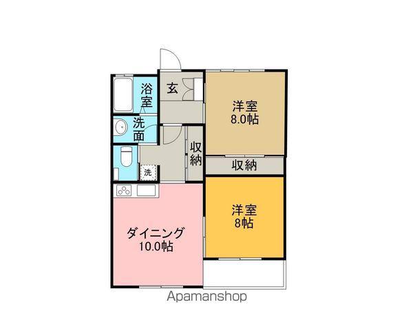 レザルプ(2LDK/3階)の間取り写真