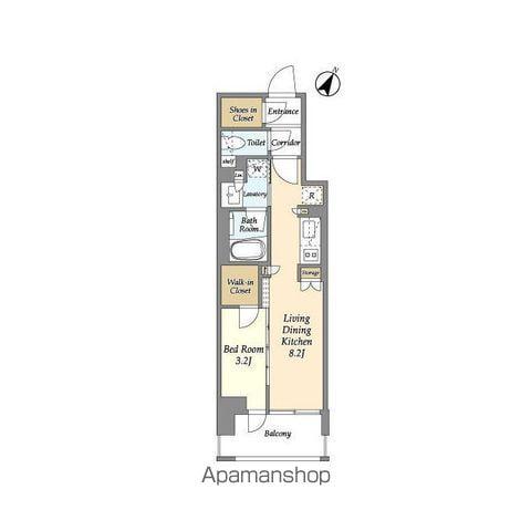 リビオメゾン横濱大通公園(1LDK/10階)の間取り写真