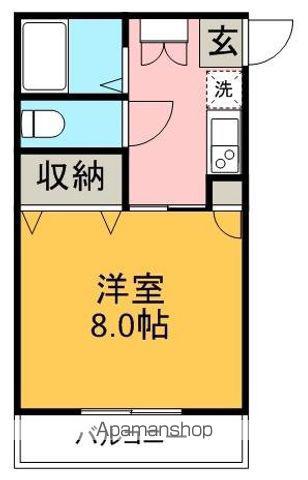 セントラルシャイン(1K/1階)の間取り写真