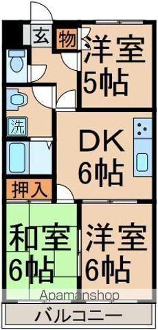 藤マンション(3DK/3階)の間取り写真