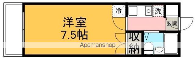 ジュネス鶴ヶ島(1K/2階)の間取り写真