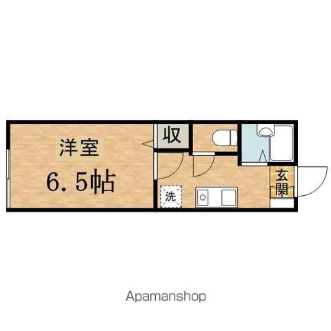 ソリテア日野万願寺(1K/1階)の間取り写真