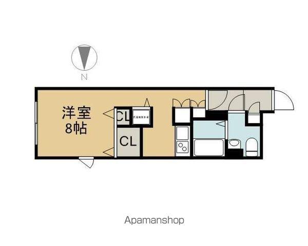 BRANCHE千種公園(ワンルーム/4階)の間取り写真