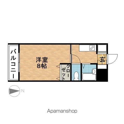 カステーロ・ヴェルデ(1K/5階)の間取り写真