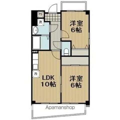 CHEZ-SOI M(2LDK/2階)の間取り写真