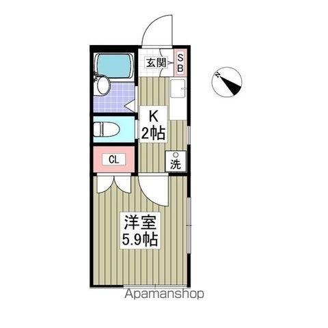 鈴木ハイム(1K/1階)の間取り写真