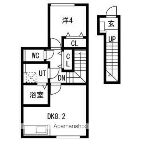 とってもたのし荘 (1LDK/2階)の間取り写真