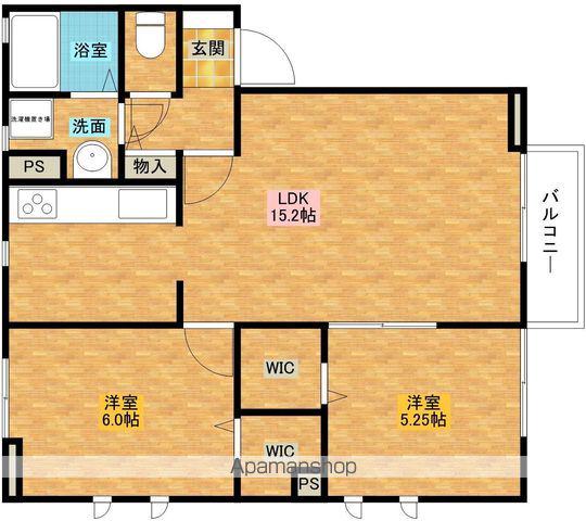 プランドール高師浜(2LDK/2階)の間取り写真