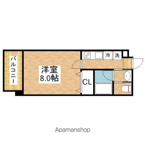 プライマル名古屋吹上(1K/6階)の間取り写真