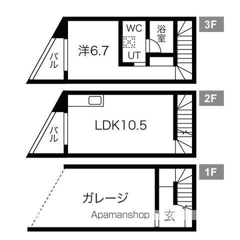 ダスクコート(1LDK/3階)の間取り写真