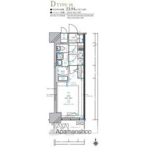 ディアレイシャス名古屋太閤通Ⅳ(1K/11階)の間取り写真
