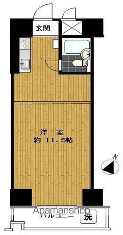 新宿パークサイド永谷(ワンルーム/3階)の間取り写真