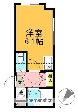 ユーハイム(1K/1階)の間取り写真