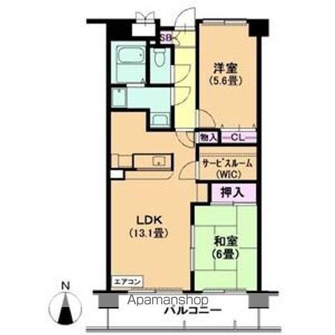 アーバンドエル大曽根東(2LDK/3階)の間取り写真