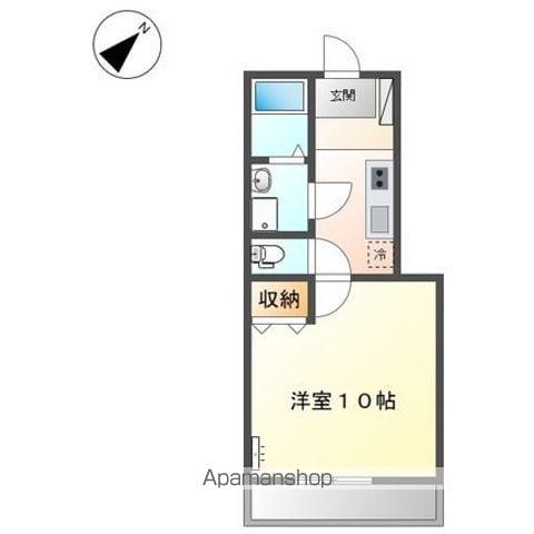 アンジェ(1K/1階)の間取り写真