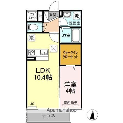フロレスタ上杉(1LDK/1階)の間取り写真