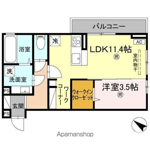 リビエールⅡ(1LDK/3階)の間取り写真