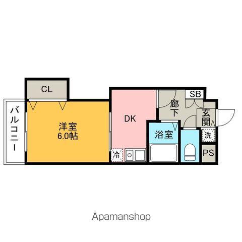 クロスステージ博多駅前(1DK/10階)の間取り写真